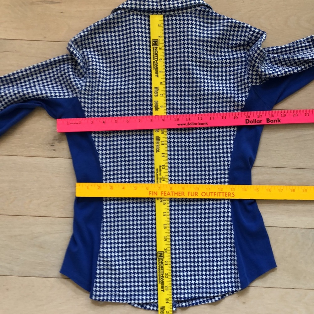 Blue & white check button-down shirt, M - Picture 2 of 15
